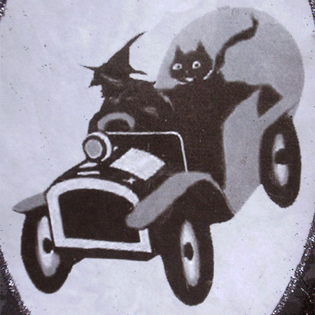 Sold-Witches Jalopy wall hanging decoration