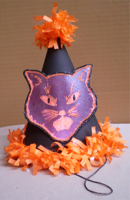 Sold-Black Cat Party Hat