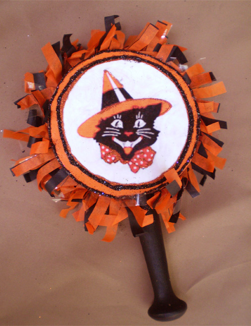 Black Cat Noisemaker Rattle 