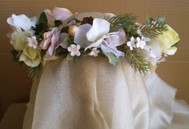 SOLD-Sugary Pink Faerie Head Wreath
